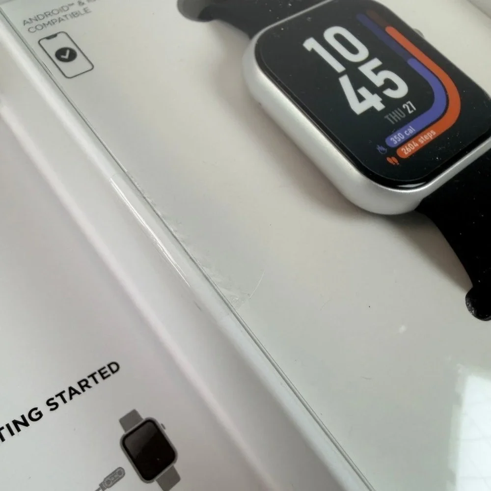iTOUCH Air 5 Wearables Smartwatch Black Health Fitness AMOLED Bluetooth NEW